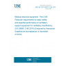 UNE EN ISO 80601-2-80:2019 Medical electrical equipment - Part 2-80: Particular requirements for basic safety and essential performance of ventilatory support equipment for ventilatory insufficiency (ISO 80601-2-80:2018) (Endorsed by Asociación Española de Normalización in November of 2019.) UNE EN ISO 80601-2-80:2019 Medical electrical equipment - Part 2-80: Particular requirements for basic safety and essential performance of ventilatory support equipment for ventilatory insufficiency (ISO 80601-2-80:2018) (Endorsed by Asociación Española de Normalización in November of 2019.)