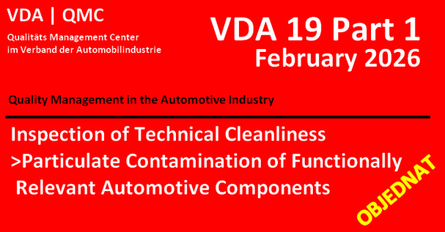 VDA 19.1:2026 - Zkoušení technické čistoty