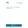 UNE EN 17269:2020 Health informatics - The International Patient Summary UNE EN 17269:2020 Health informatics - The International Patient Summary
