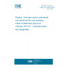 UNE EN 15354:2023 Plastics - Extruded and/or calendered, non-reinforced film and sheeting made of plasticized poly(vinyl chloride) (PVC-P) - Characterization and designation