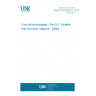 UNE EN 62282-5-1:2013 Fuel cell technologies - Part 5-1: Portable fuel cell power systems - Safety UNE EN 62282-5-1:2013 Fuel cell technologies - Part 5-1: Portable fuel cell power systems - Safety
