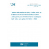UNE EN ISO 9342-1:2006 Optics and optical instruments - Test lenses for calibration of focimeters - Part 1: Test lenses for focimeters used for measuring spectacle lenses (ISO 9342-1:2005) UNE EN ISO 9342-1:2006 Optics and optical instruments - Test lenses for calibration of focimeters - Part 1: Test lenses for focimeters used for measuring spectacle lenses (ISO 9342-1:2005)