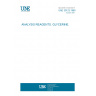 UNE 30123:1960 ANALYSIS REAGENTS. GLYCERINE.