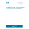 UNE ISO 13953:2023 Polyethylene (PE) pipes and fittings. Determination of the tensile strength and failure mode of test pieces from a butt-fused joint.