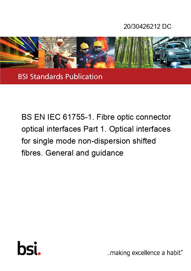 20 30426212 DC BS EN IEC 61755 1 Fibre Optic Connector Optical Interfaces Part 1 Optical 