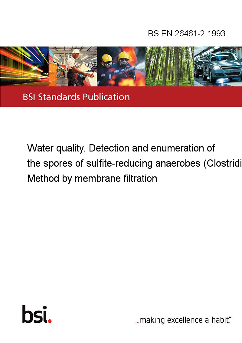 BS EN 2646121993 Water quality. Detection and enumeration of the