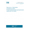 UNE EN ISO 10714:2025 Steel and iron - Determination of phosphorus content - Phosphovanadomolybdate spectrophotometric method (ISO 10714:2024)