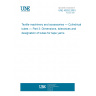 UNE 40252:2003 Textile machinery and accessories — Cylindrical tubes — Part 3: Dimensions, tolerances and designation of tubes for tape yarns