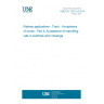 UNE EN 13231-4:2014 Railway applications - Track - Acceptance of works - Part 4: Acceptance of reprofiling rails in switches and crossings UNE EN 13231-4:2014 Railway applications - Track - Acceptance of works - Part 4: Acceptance of reprofiling rails in switches and crossings