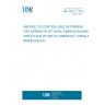 UNE 40261-1:1975 METHOD TO CONTROL AND DETERMINE THE STRENGTH OF WOOL FABRICS AGAINST THE ATTACK OF MOTH COMMONLY TINEOLA BISSELHIELLA.
