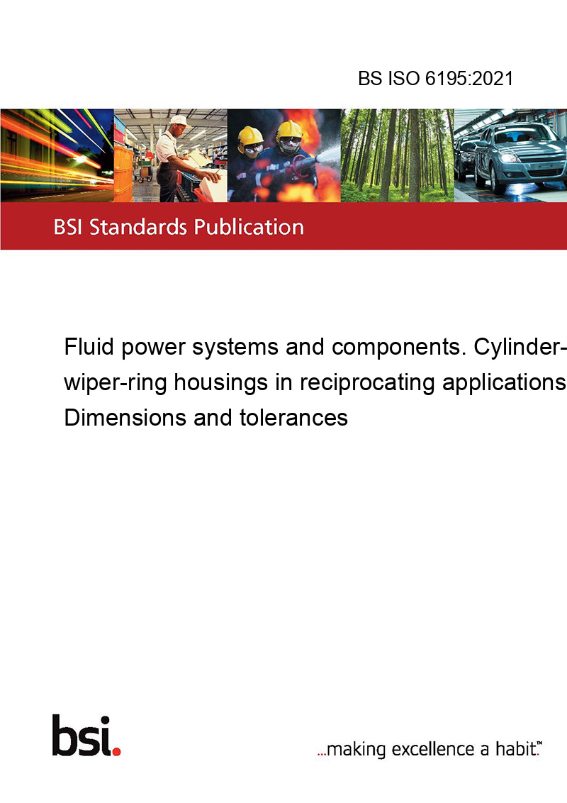 BS ISO 61952021 Fluid power systems and components. Cylinderrod wiper