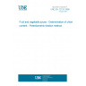 UNE EN 12133:1998 Fruit and vegetable juices - Determination of chloride content - Potentiometric titration method UNE EN 12133:1998 Fruit and vegetable juices - Determination of chloride content - Potentiometric titration method