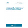 UNE EN 50174-1:2009/A1:2011 Information technology - Cabling installation -- Part 1: Installation specification and quality assurance (Endorsed by AENOR in October of 2013.) UNE EN 50174-1:2009/A1:2011 Information technology - Cabling installation -- Part 1: Installation specification and quality assurance (Endorsed by AENOR in October of 2013.)
