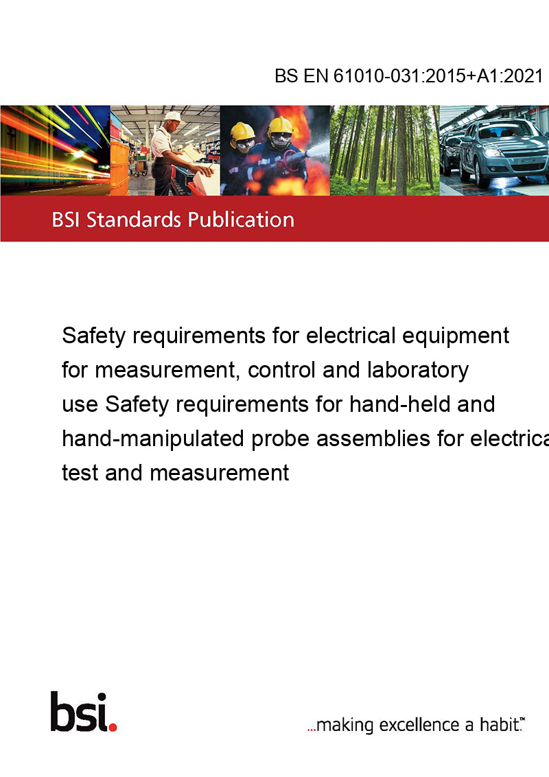 BS EN 610100312015+A12021 Safety requirements for electrical