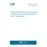 UNE 53930-1:2019 Plastics. Plastic carrier bags with high content in recycled plastic for product carriage. Part 1: General UNE 53930-1:2019 Plastics. Plastic carrier bags with high content in recycled plastic for product carriage. Part 1: General