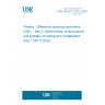UNE EN ISO 11357-3:2026 Plastics - Differential scanning calorimetry (DSC) - Part 3: Determination of temperature and enthalpy of melting and crystallization (ISO 11357-3:2025)