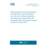 UNE EN 61010-2-061:2015 Safety requirements for electrical equipment for measurement, control and laboratory use - Part 2-061: Particular requirements for laboratory atomic spectrometers with thermal atomization and ionization (Endorsed by AENOR in June of 2015.) UNE EN 61010-2-061:2015 Safety requirements for electrical equipment for measurement, control and laboratory use - Part 2-061: Particular requirements for laboratory atomic spectrometers with thermal atomization and ionization (Endorsed by AENOR in June of 2015.)