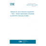 UNE EN 61051-1:2008 Varistors for use in electronic equipement -- Part 1: Generic specification (Endorsed by AENOR in February of 2009.) UNE EN 61051-1:2008 Varistors for use in electronic equipement -- Part 1: Generic specification (Endorsed by AENOR in February of 2009.)