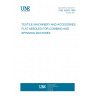 UNE 40505:1984 TEXTILE MACHINERY AND ACCESORIES. FLAT NEEDLES FOR COMBING AND SPINNING MACHINES UNE 40505:1984 TEXTILE MACHINERY AND ACCESORIES. FLAT NEEDLES FOR COMBING AND SPINNING MACHINES