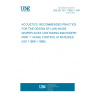 UNE EN ISO 11690-1:1997 ACOUSTICS. RECOMMENDED PRACTICE FOR THE DESIGN OF LOW-NOISE WORKPLACES CONTAINING MACHINERY. PART 1: NOISE CONTROL STRATEGIES. (ISO 11690-1:1996). UNE EN ISO 11690-1:1997 ACOUSTICS. RECOMMENDED PRACTICE FOR THE DESIGN OF LOW-NOISE WORKPLACES CONTAINING MACHINERY. PART 1: NOISE CONTROL STRATEGIES. (ISO 11690-1:1996).